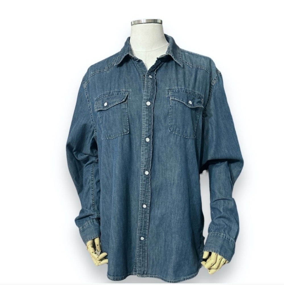 URBAN PIPELINE Denim Pearl Snap Western Shirt